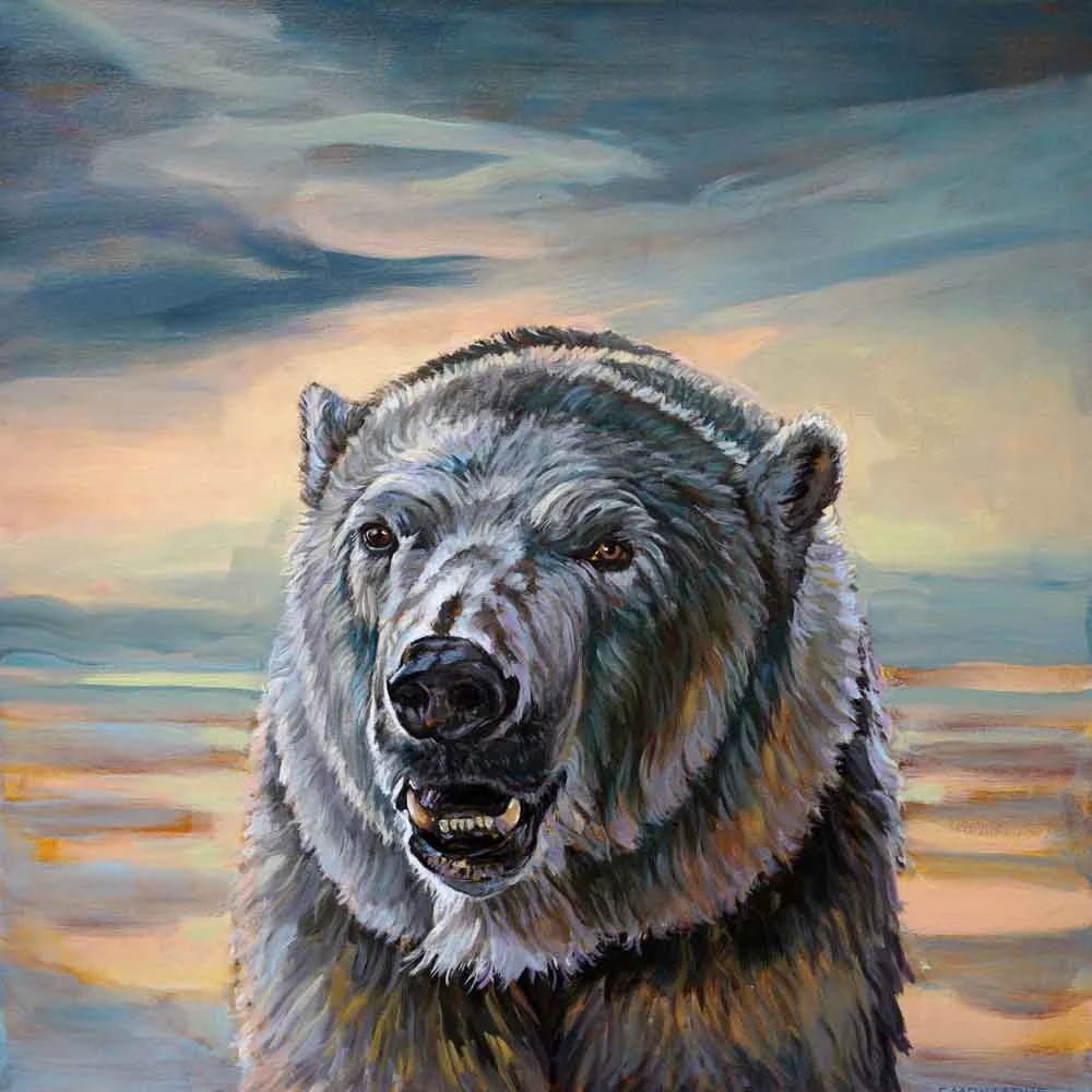 New! Into the Sunset 1. 24” x 24” x 1.50” oil painting on canvas. ©Christine Montague 2019 ChristineMontague.com