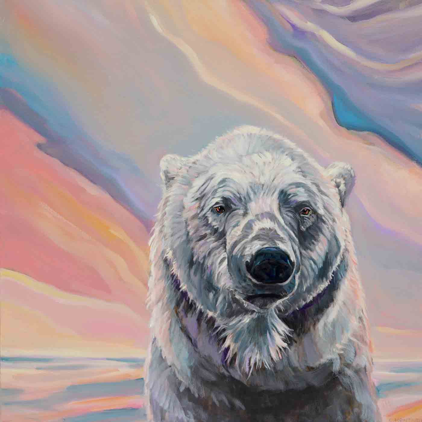 Coral bear. Медведь арт. Белый медведь. Белый медведь живопись. Белый медведь арт.