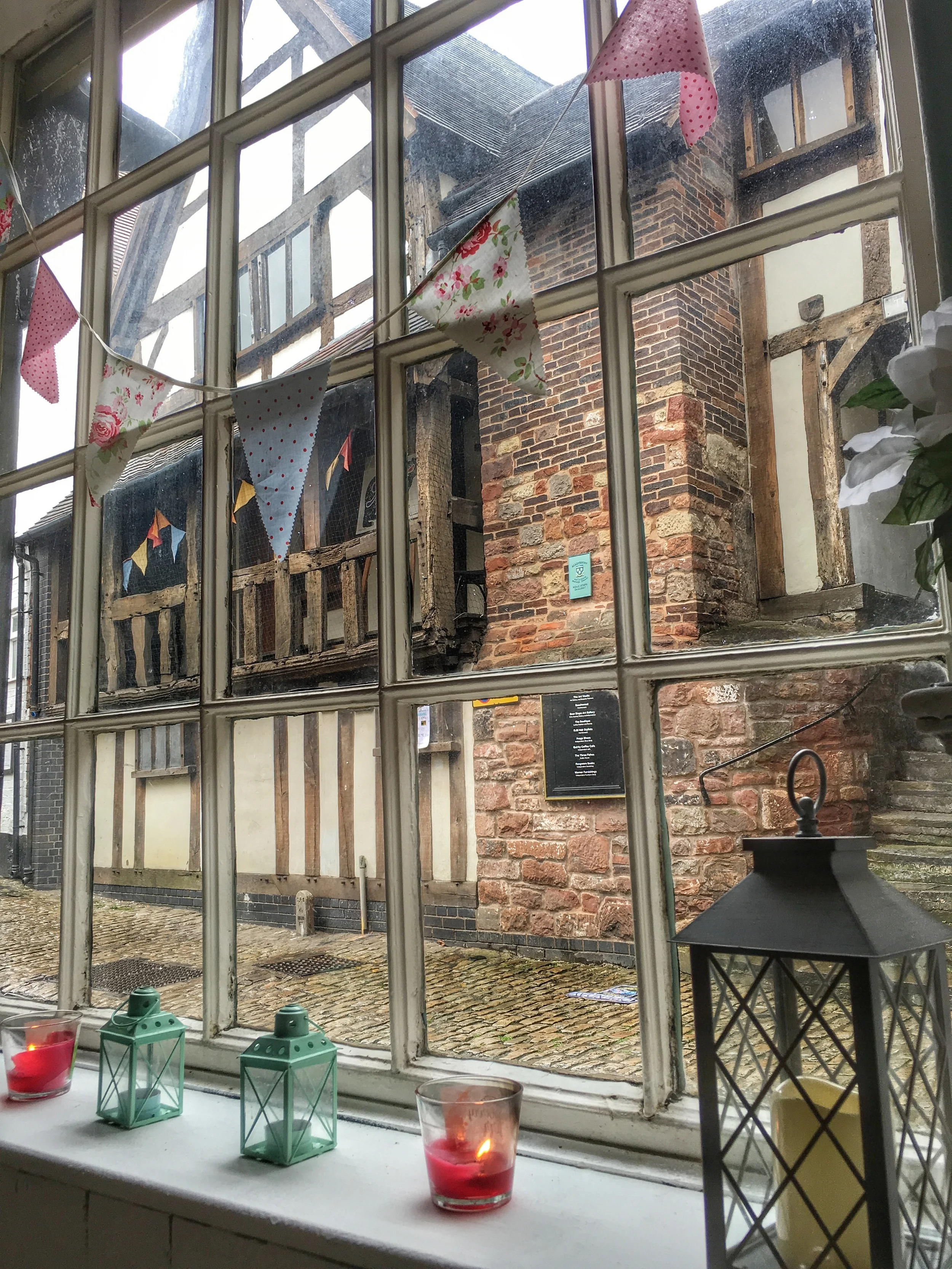 The view from the window of the Quirky Tea Room - so called, I think, because of the all pervading yet not quite identifiable smell within.