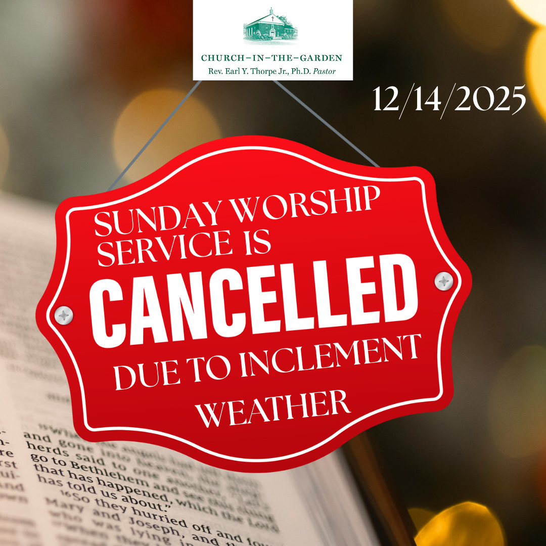 12/14/2025 Worship Service is Canceled