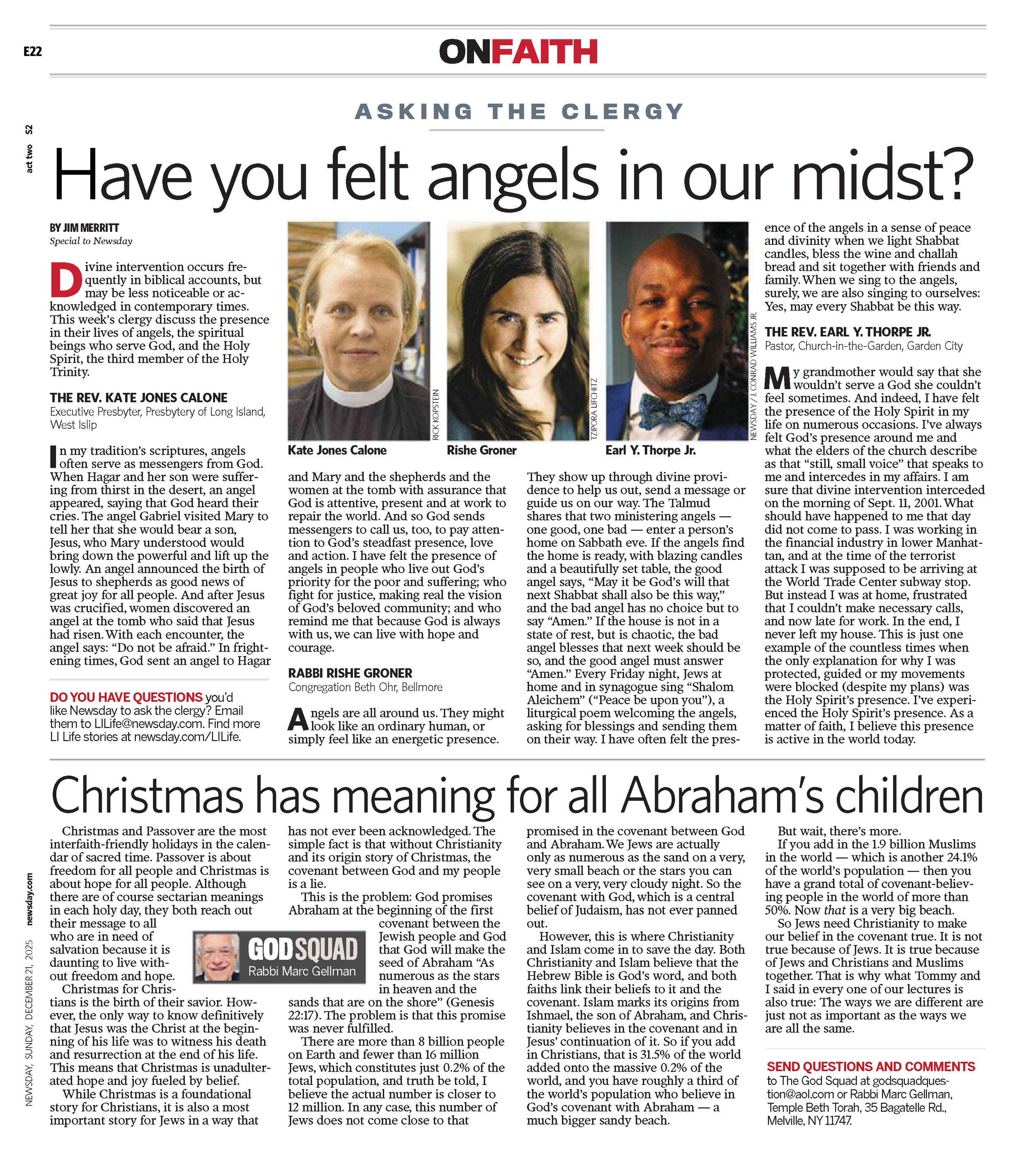 Have you felt angels in our midst?