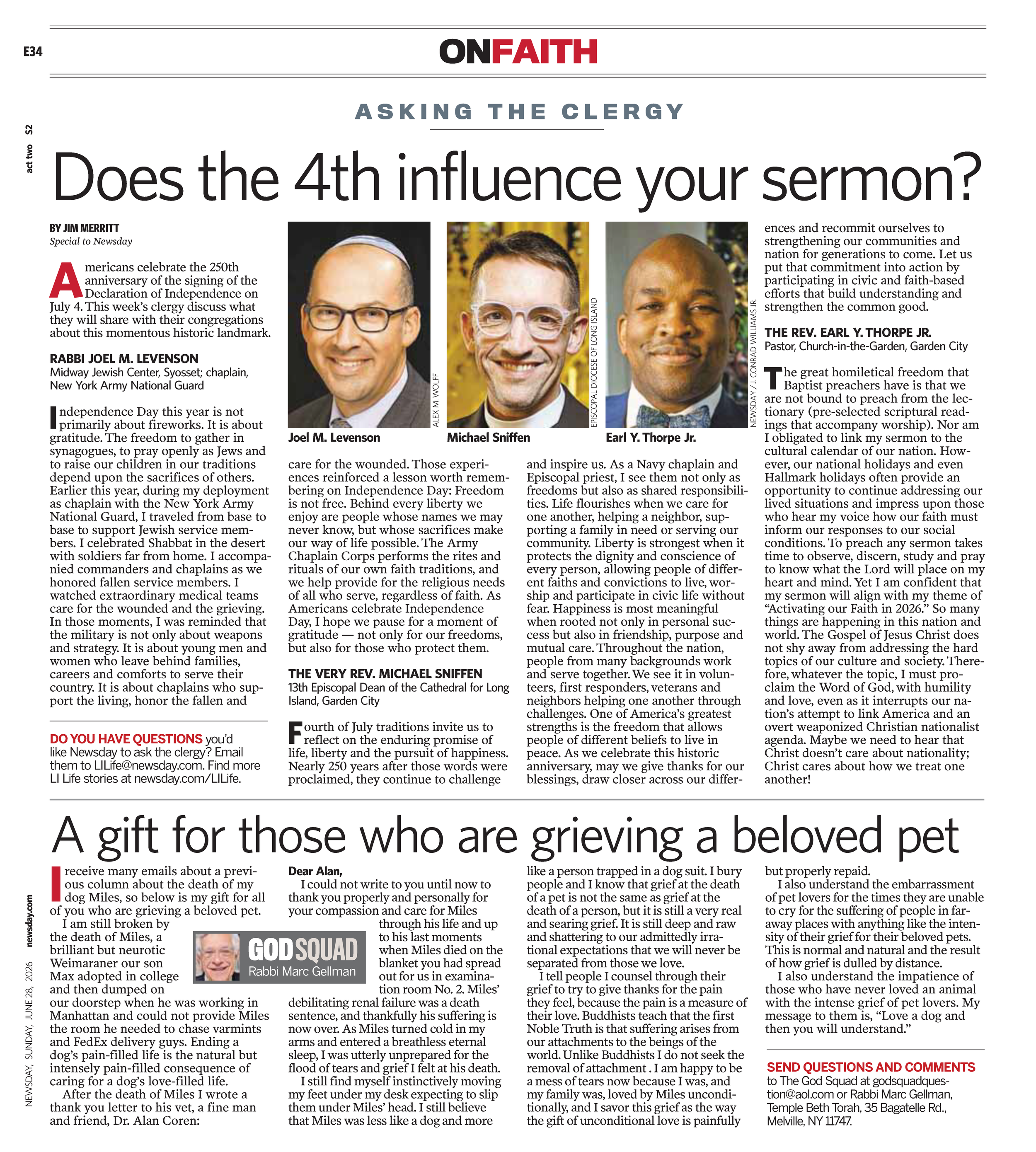 Does the 4th influence your sermon?