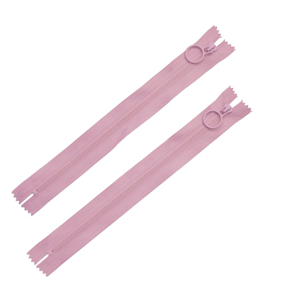 ZW6417  9 Pink Hoop Pull Zipper (2 pk) — Zakka Workshop
