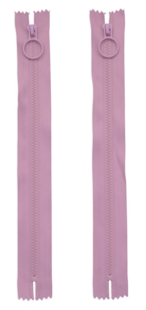 ZW6455  16 Pink Hoop Pull Zipper (2 pk) — Zakka Workshop