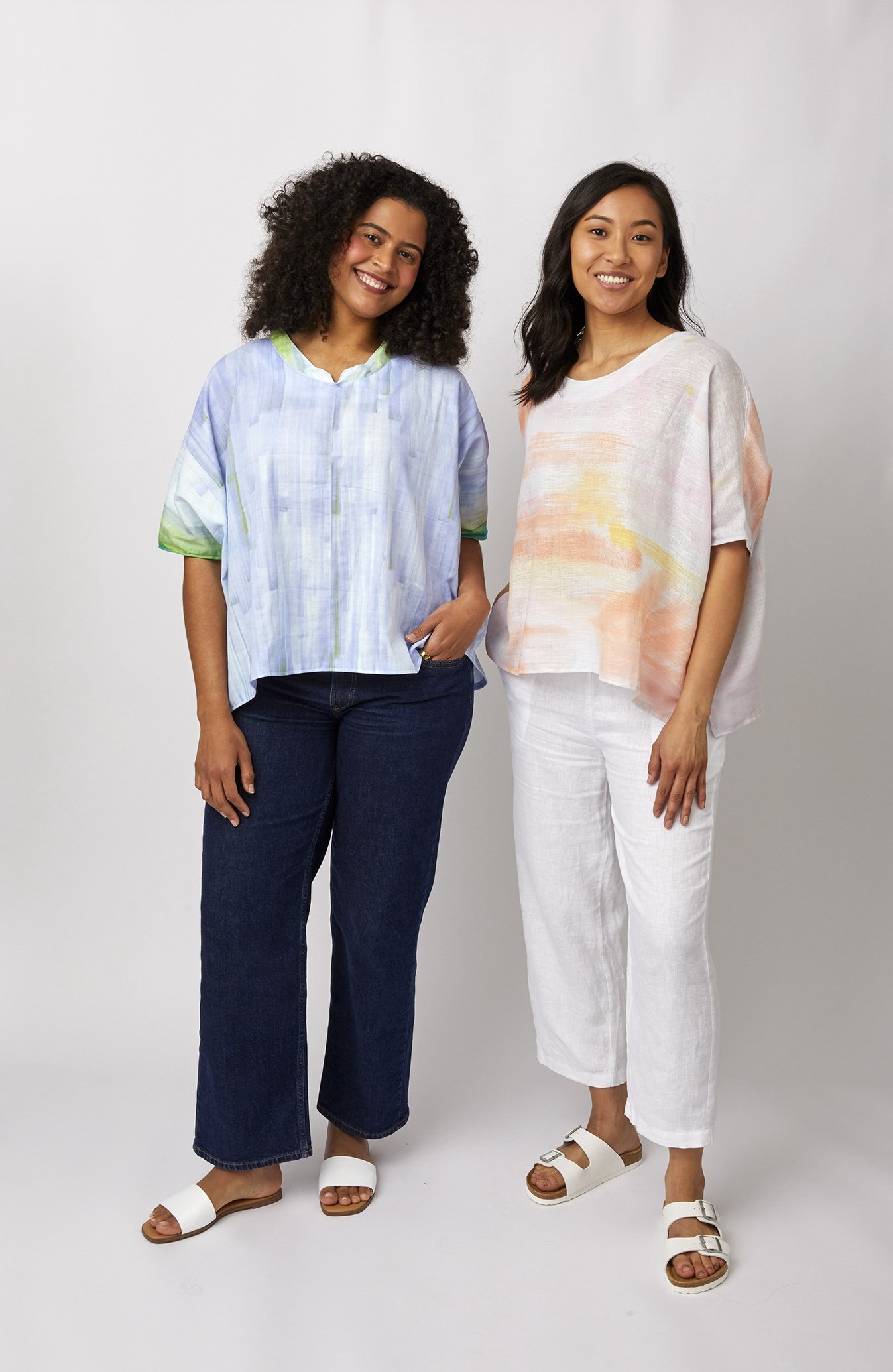 ZW4110 Nani Iro Artist Tunic Shirt with and without Collar.jpg