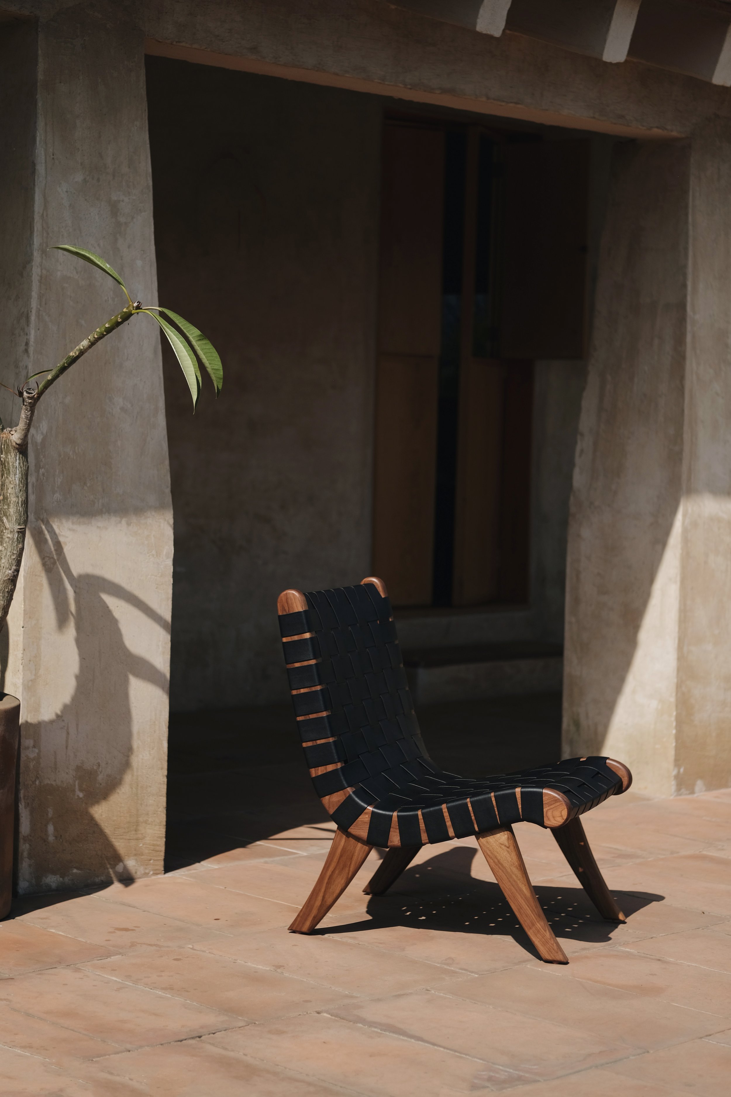 Luteca_San Miguel Side Chair_Walnut-Black Strapping.jpg