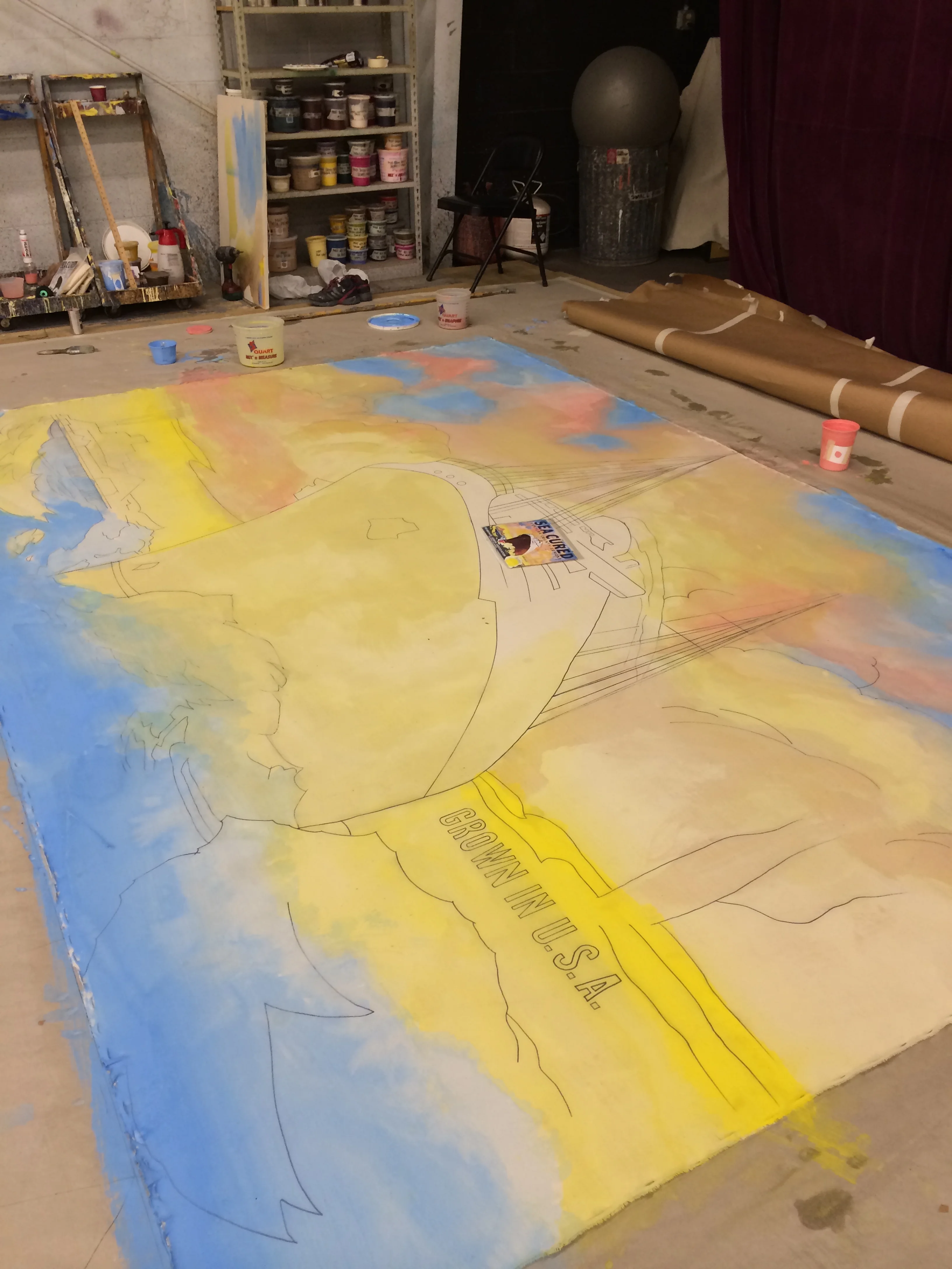  1st laying of paints&nbsp; 