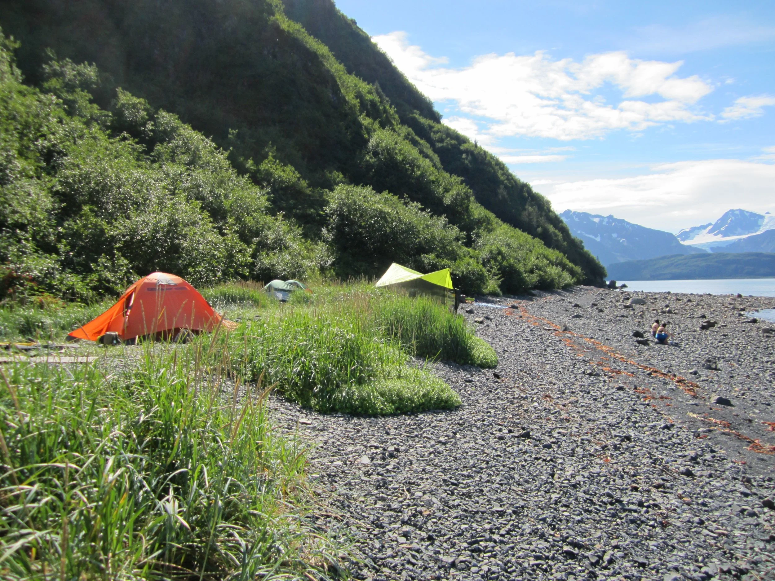 Camping in Front of a Glacier