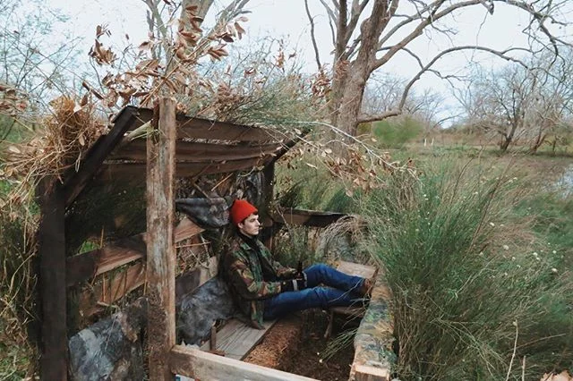 @oldpete45 taking a break in our almost-finished duck blind