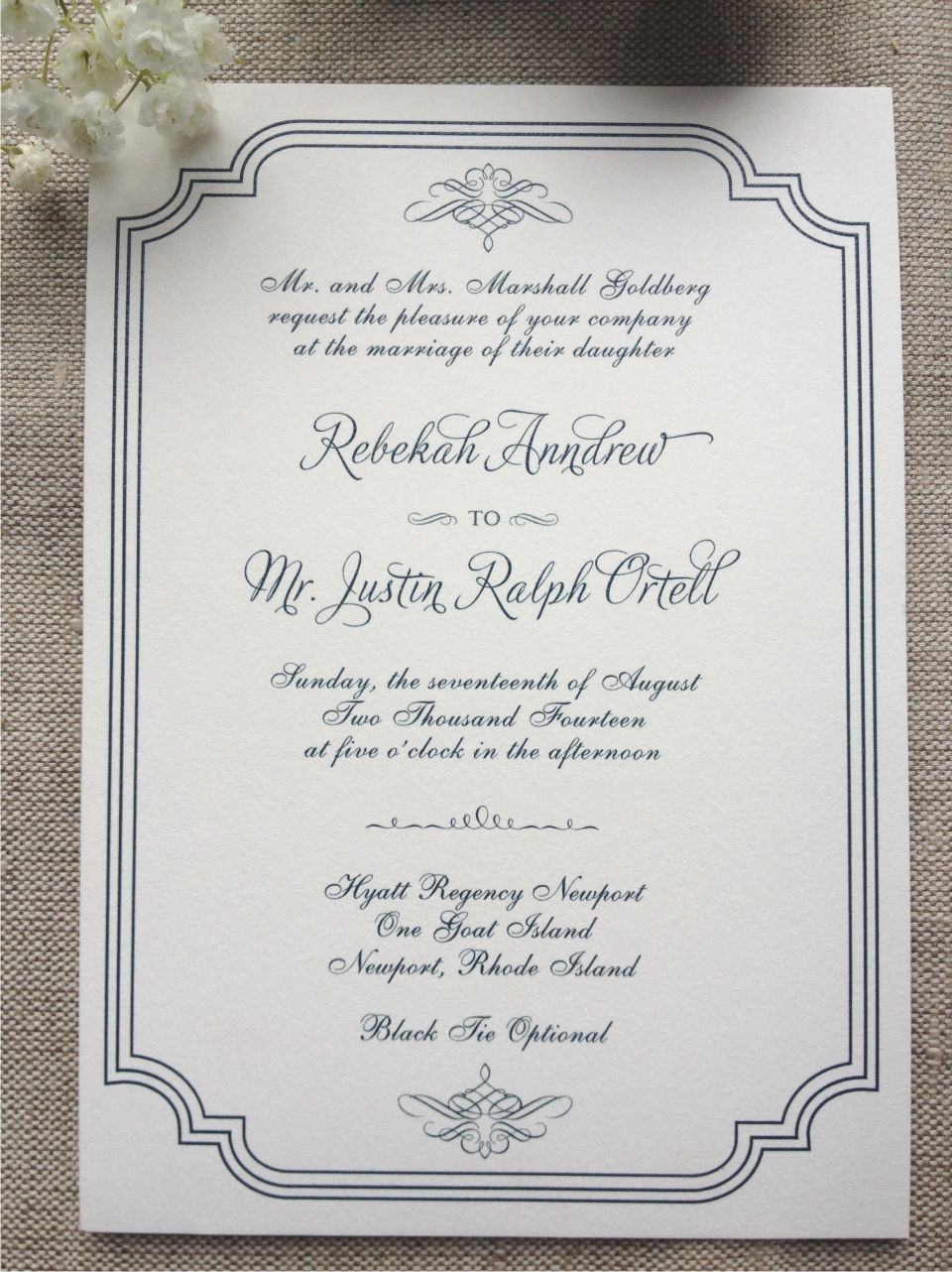 Traditional Invitation with Navy Thermography2.png