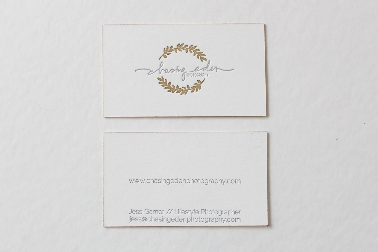 Letterpress Business Cards, Painted Edges