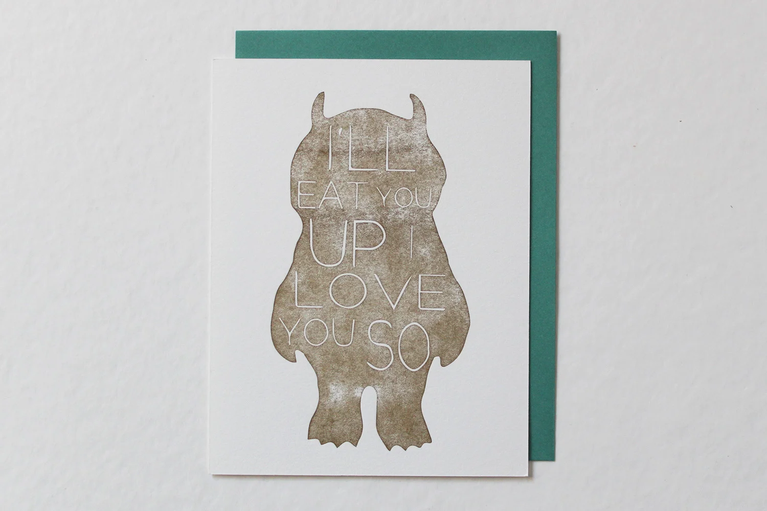 Letterpress, Wild Things Print, 5x7