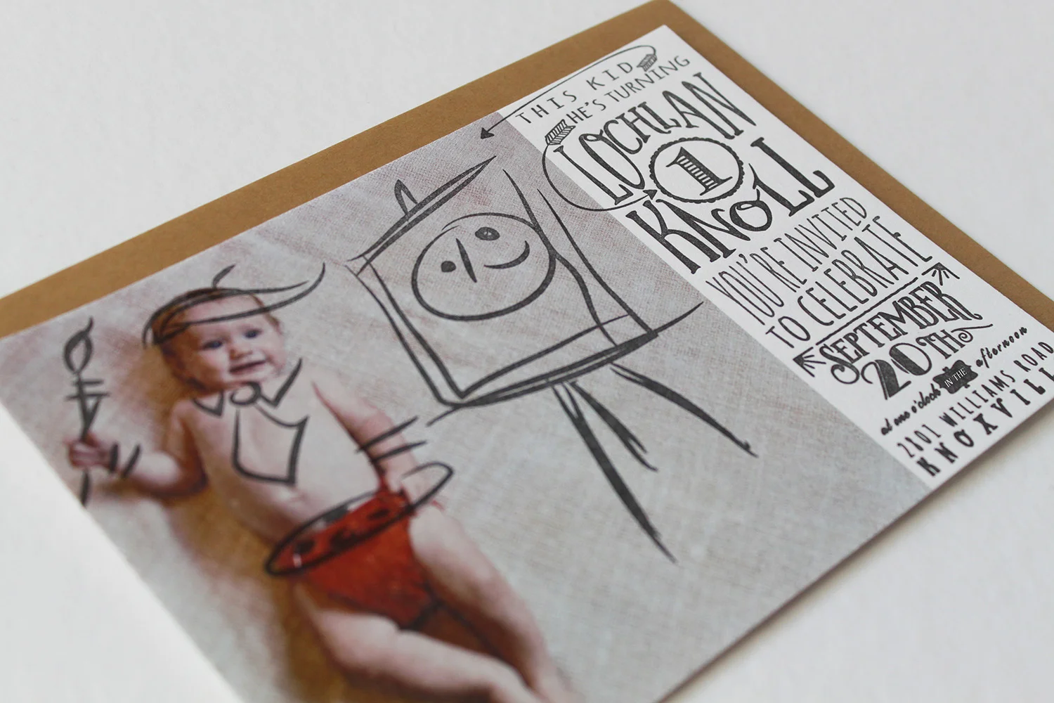 Letterpress Custom Birthday Invitation