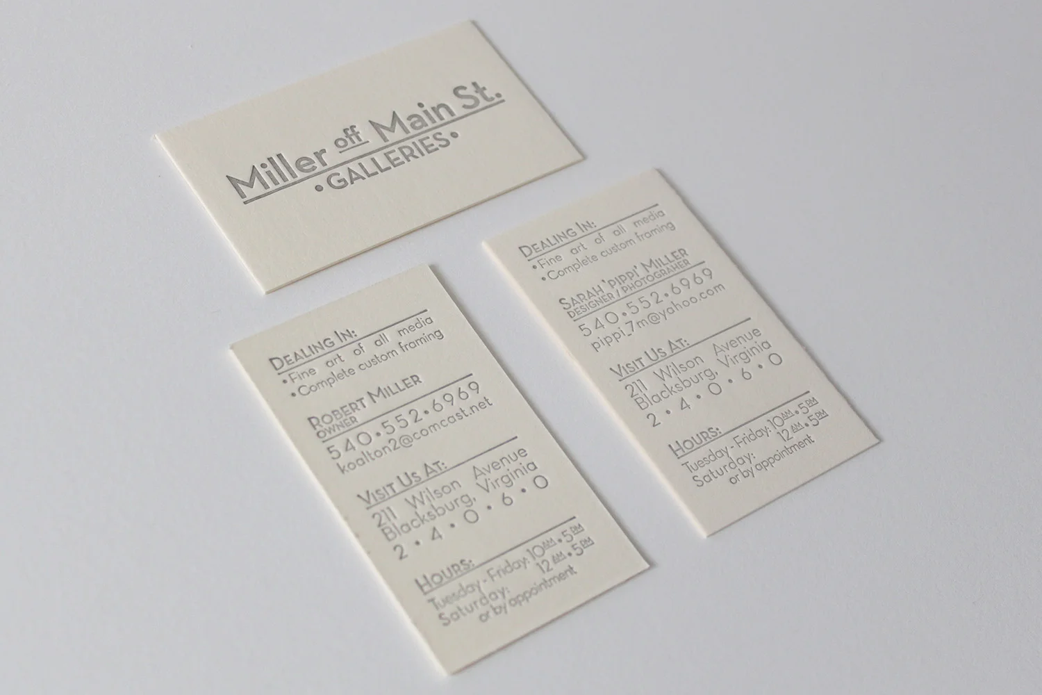 Letterpress Business Cards