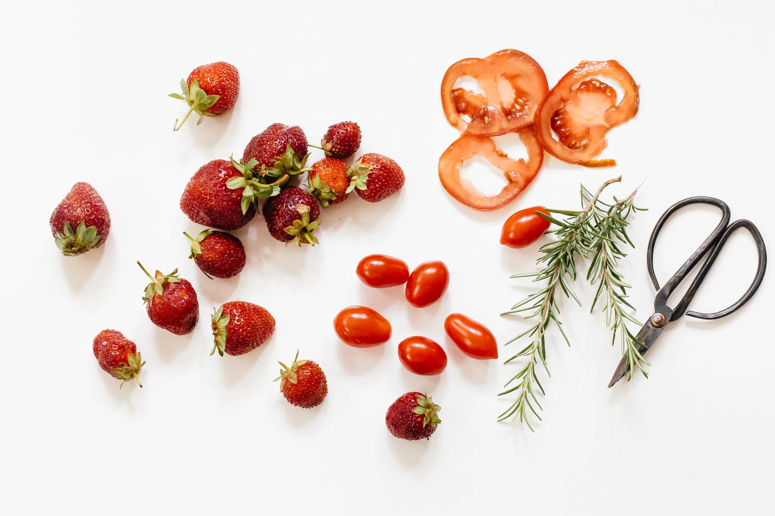 tomatos, strawberrys, thyme, and scissors.jpg
