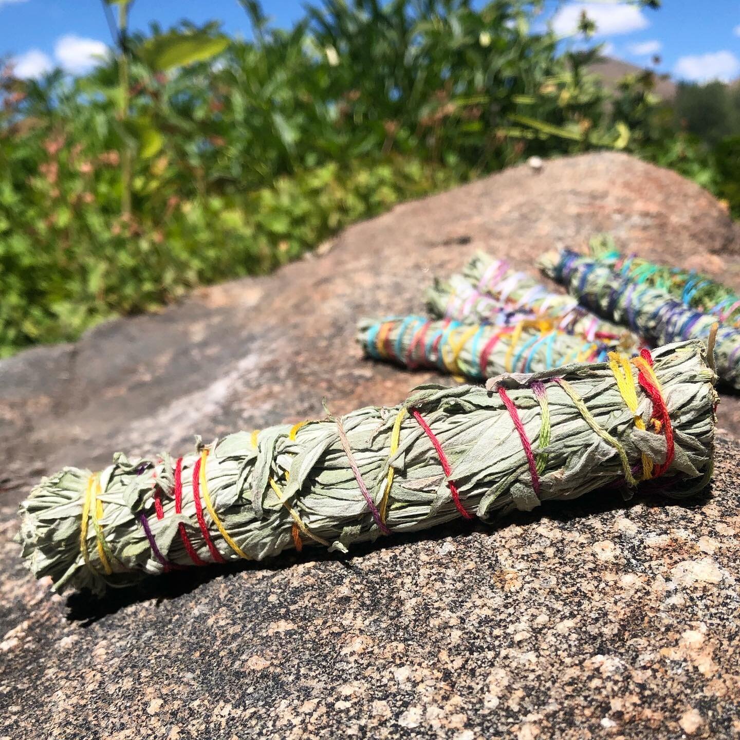 Introducing our new line of wildcrafted smudges, from plants and flowers foraged from the mountains of Idaho, featuring Mountain Sage, Silver Wormwood, and a ton of wildflowers. Details on the Etsy site - link in bio! #witchcraft #sage #wormwood #wil