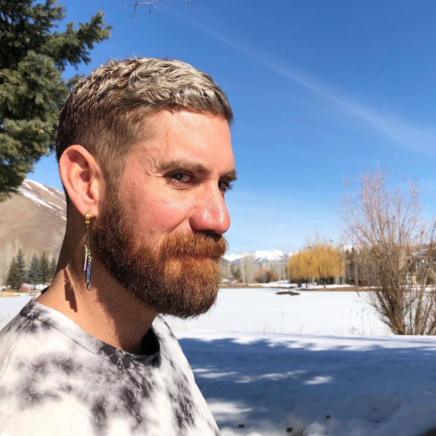 @bryantherye visited us in the mountains in his triple-rainbow-crystal CrystallBeth original! See link in bio to shop for your own, or dm for custom orders.  #crystallbeth #crystallbethdesigns #crystallbethcreations #trolls #crystals #crystaljewelery