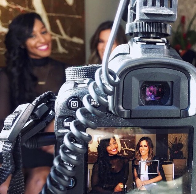 Saleemah E. Knight on camera interview with Shae Wilbur of Extra TV