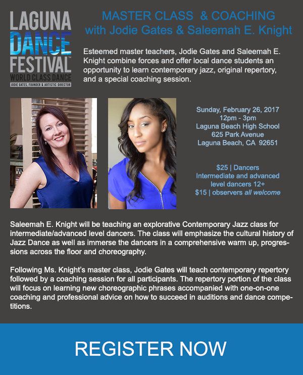 Laguna Dance Festival- Guest Contemporary Jazz Master Class with Saleemah E. Knight