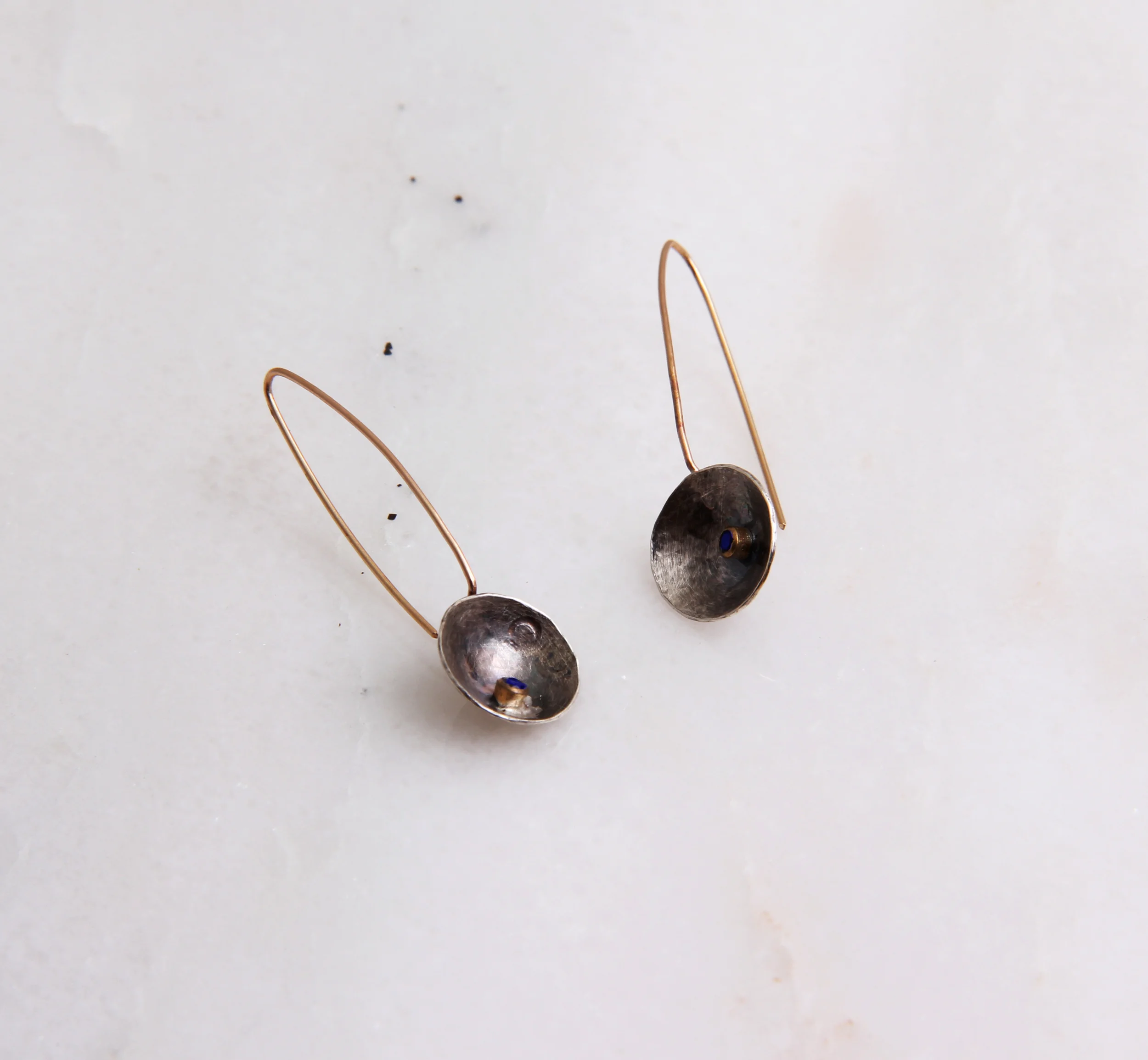 Simple Drop earrings - Sapphire