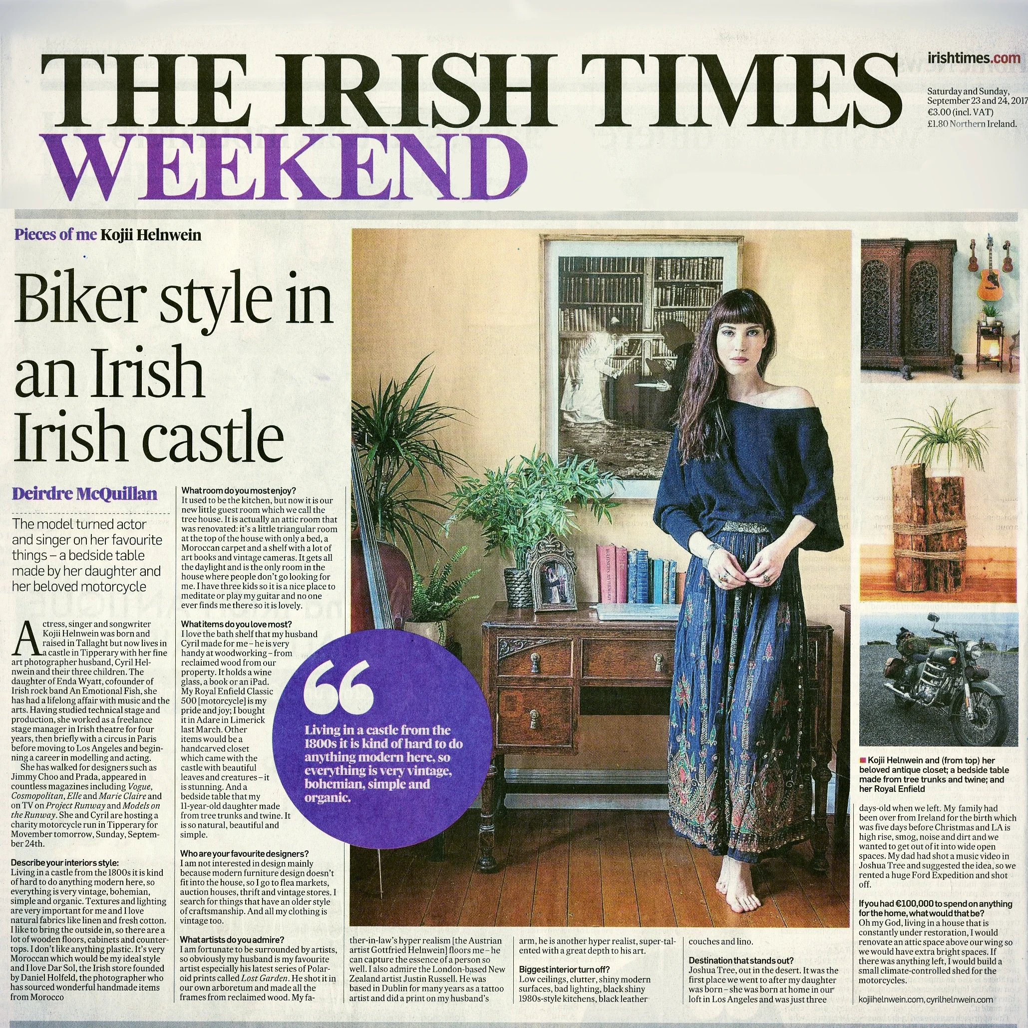 THE IRISH TIMES - "Pieces of Me"