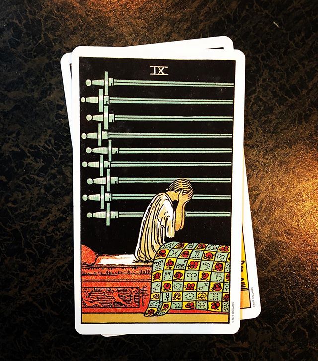 29. What is your least favorite tarot card? IX of Swords. I struggled to pick a least favorite. There are two sides to every coin, every story, every situation. The medicine offered is so real and so personal in each card. For me, I recognize the pai