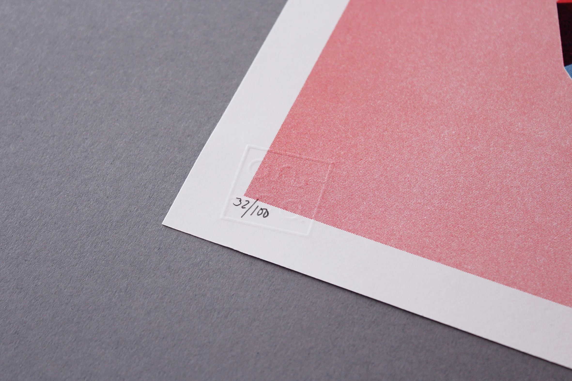 A3 Becca Allen Totem geometric Risograph print