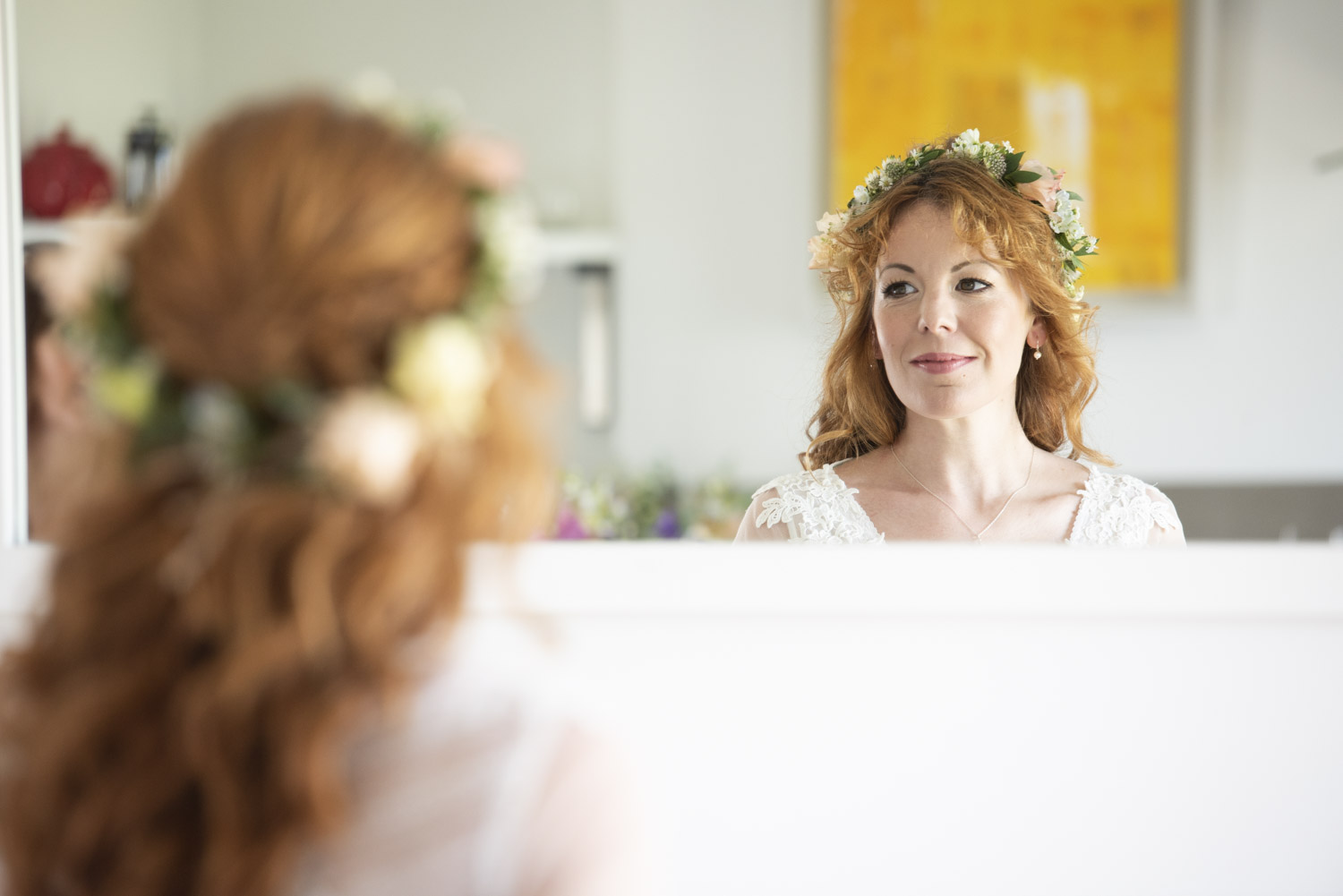 bridal portrait boho cornwall