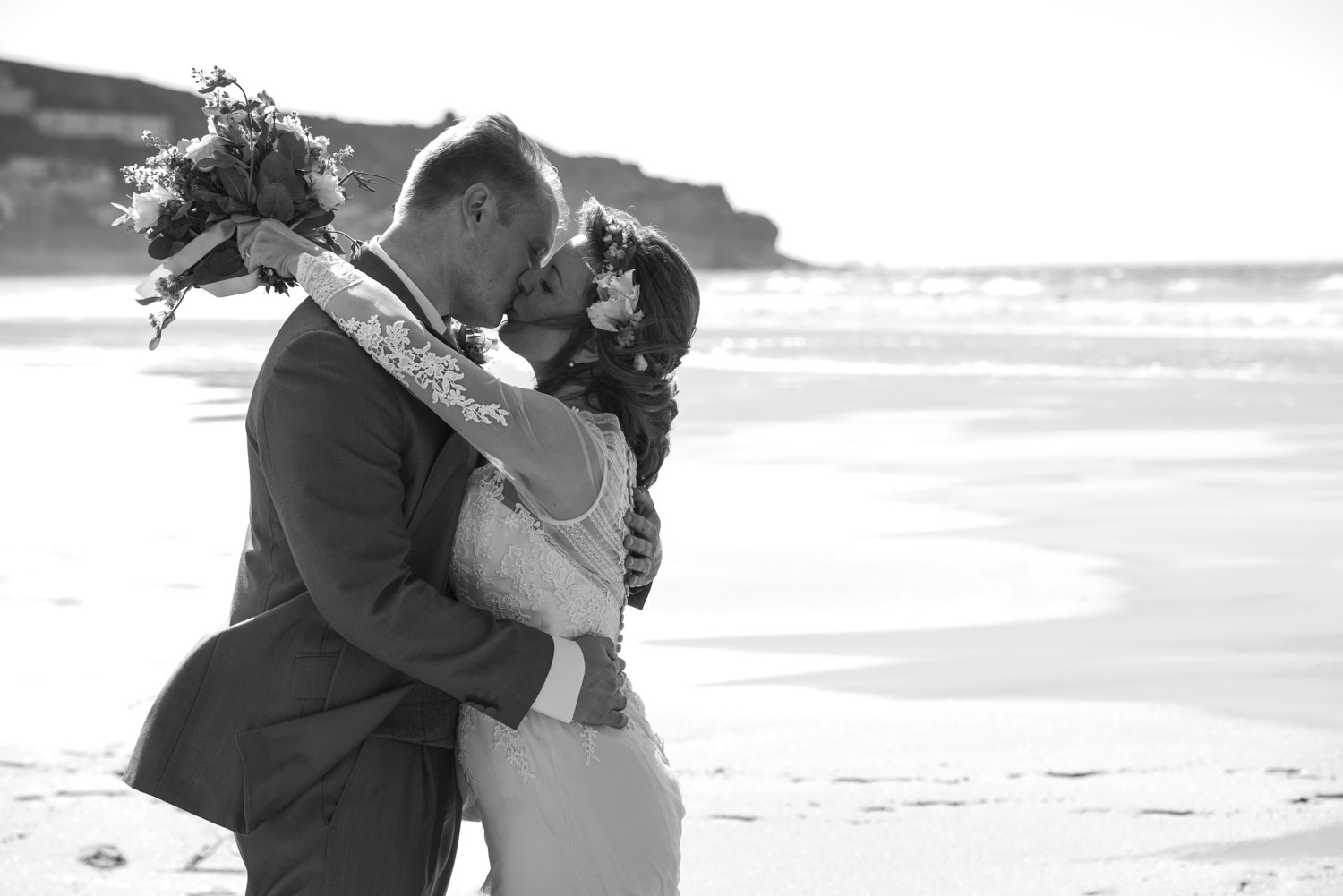 kiss on beach