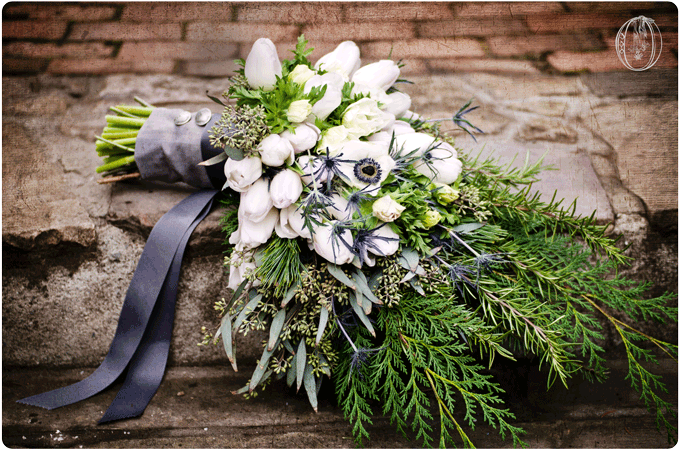 Venue Feature A Winter White Anemone Evergreen Bridal Bouquet At Holly Hedge Estate Bucks County Pa Oleander