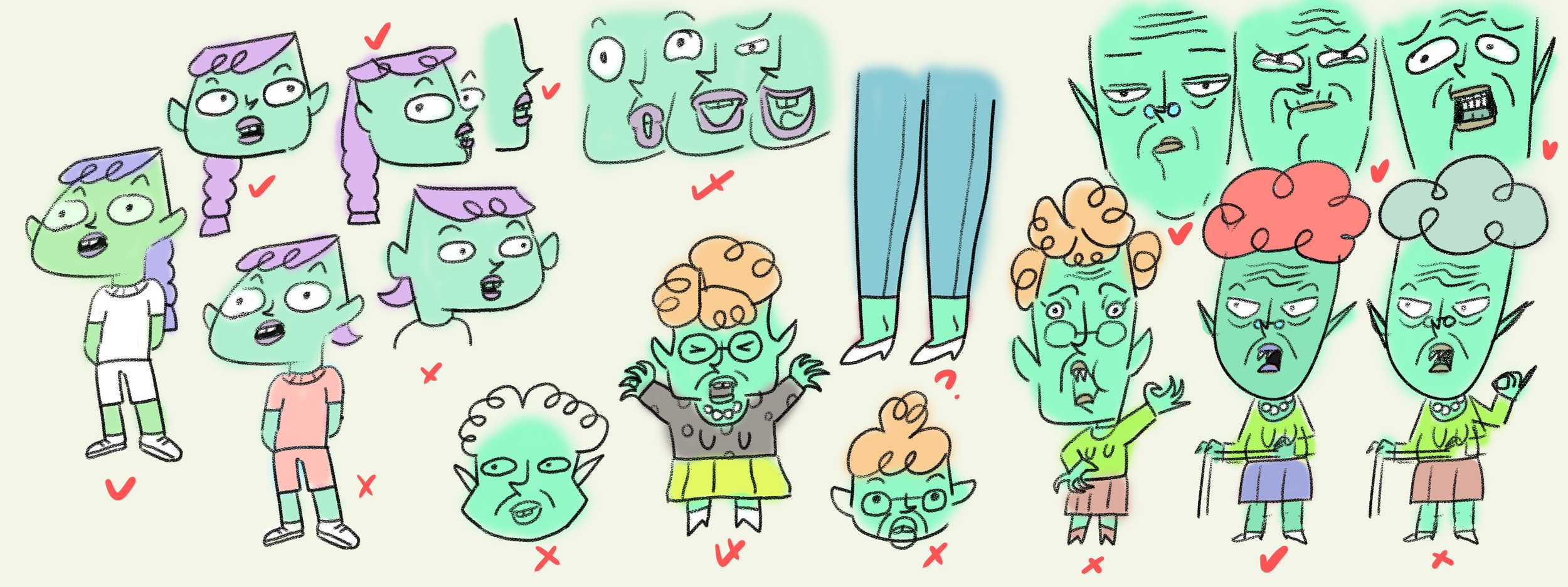 Early development of characters for SASSY.