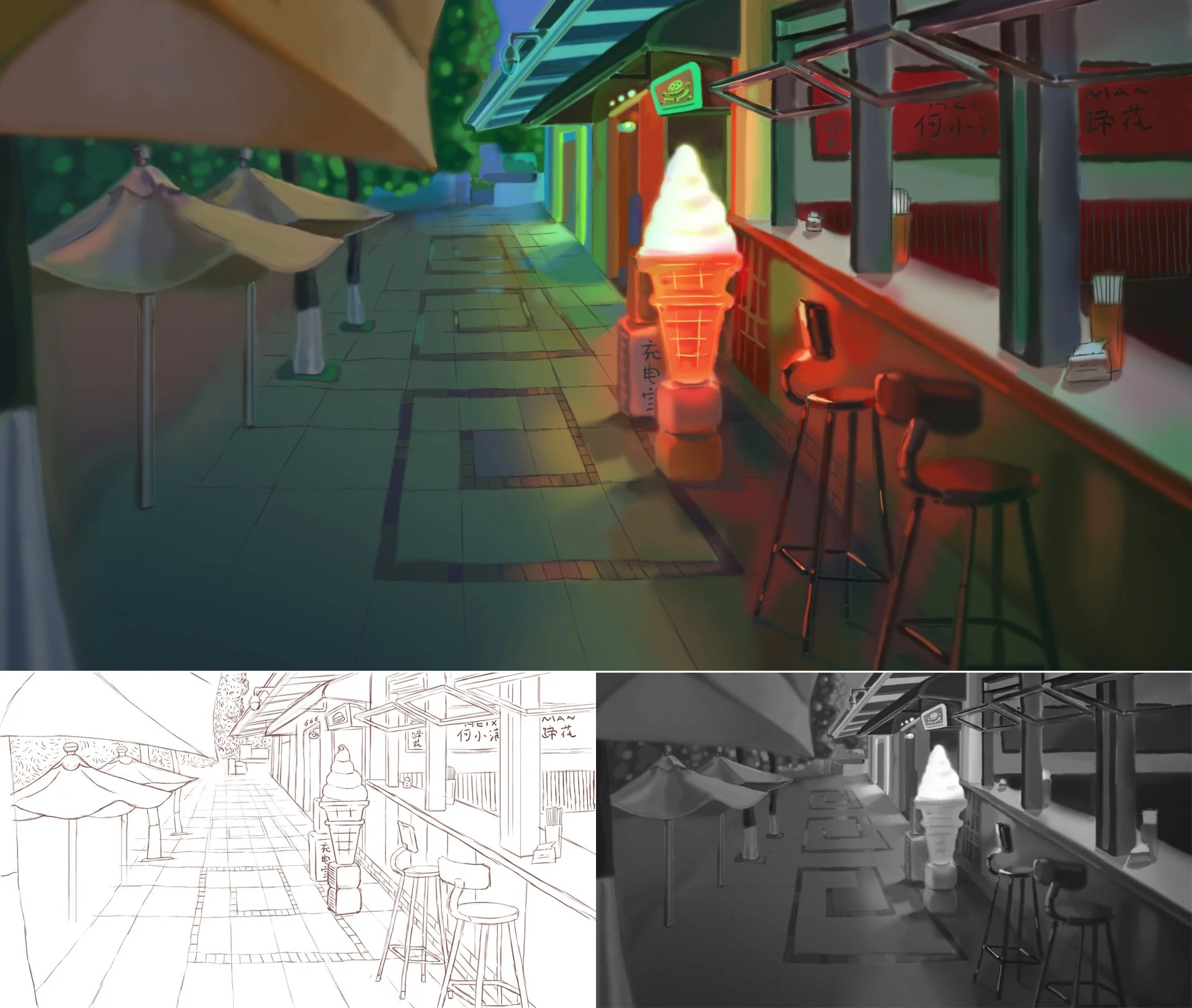 Yum Yum \ background painting