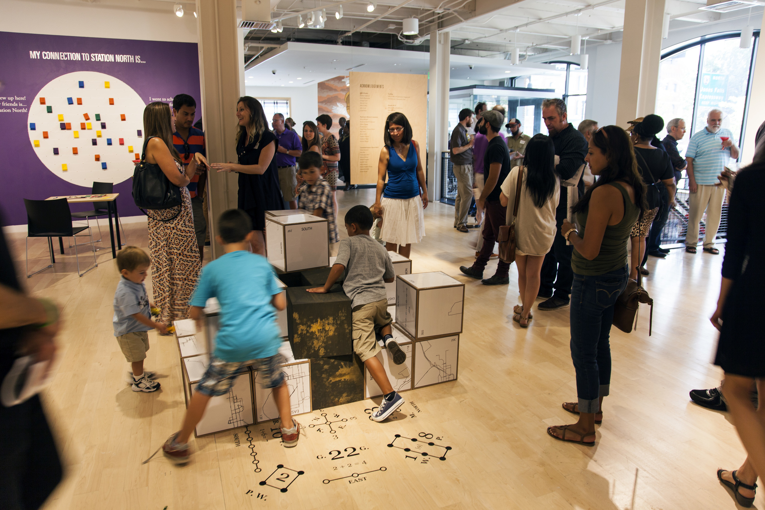   The cubes were another interactive part of the exhibition, visitors moved them around to make new shapes.  