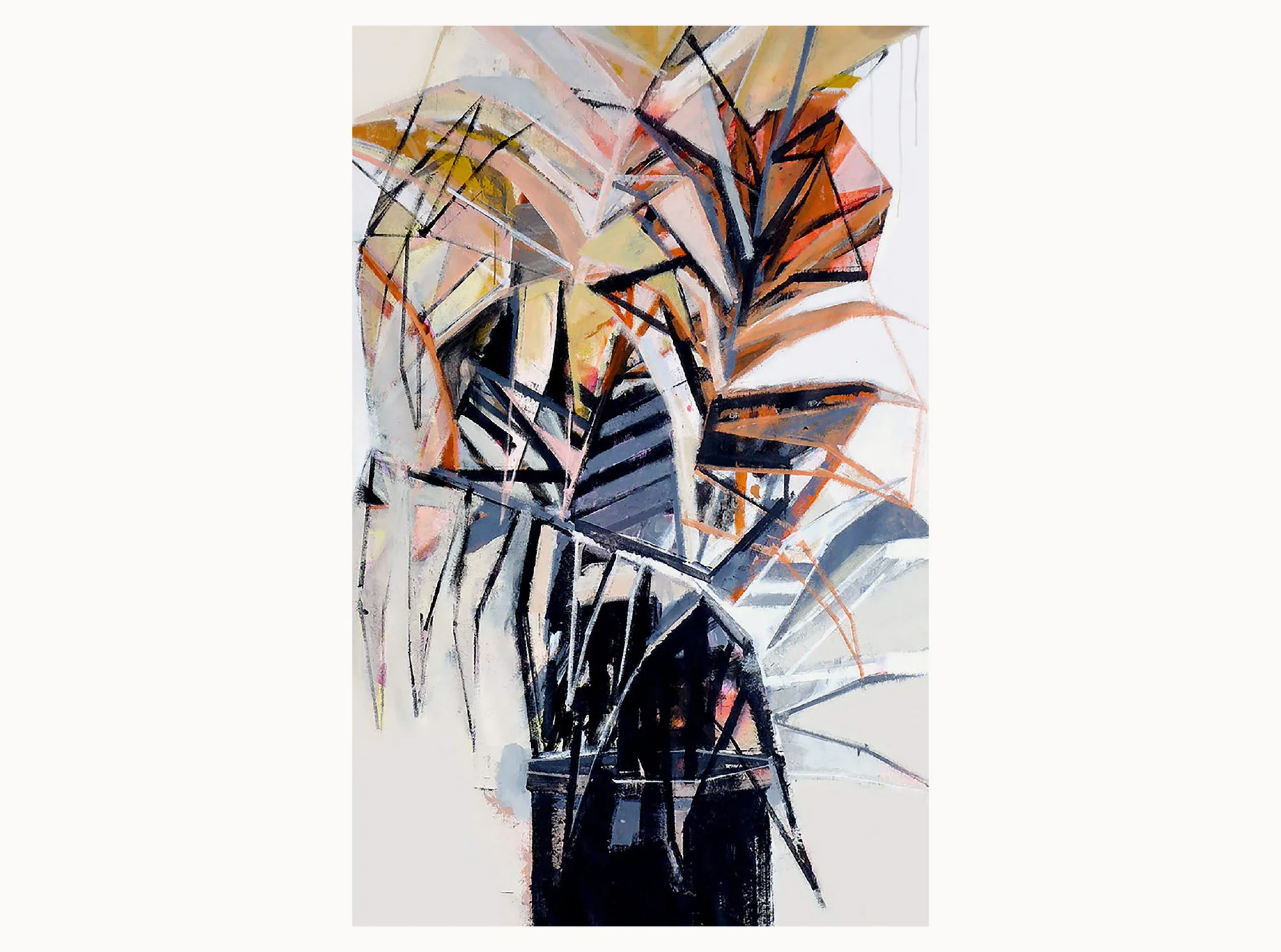 Office plant , 2016, acrylic, canvas, 110 x 160 cm