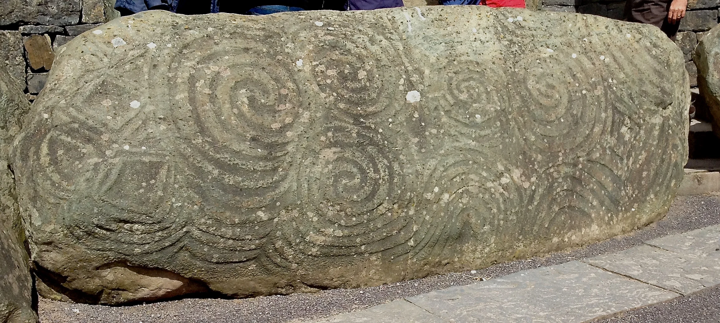 Entrance rock at newgrange, co. meath, ireland. 