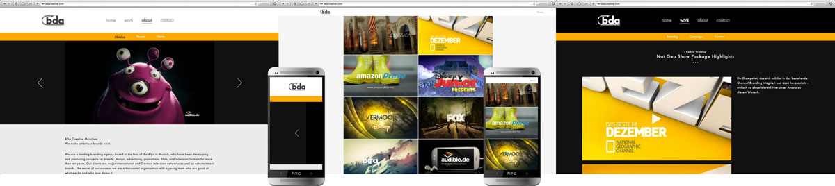 Producer, website design and build for BDA Creative, London 2013