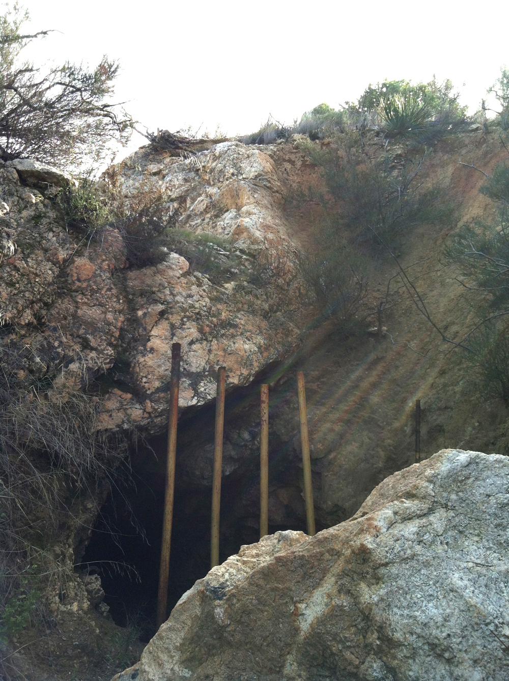 The lower glory hole at the Esmeralda Mine. Click to enlarge.