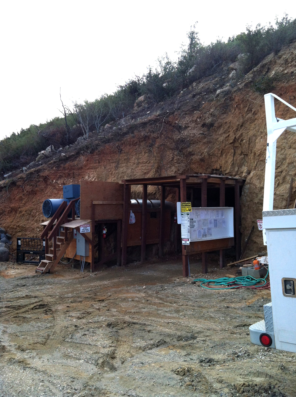 The portal of the Esmeralda Mine. Click to enlarge.