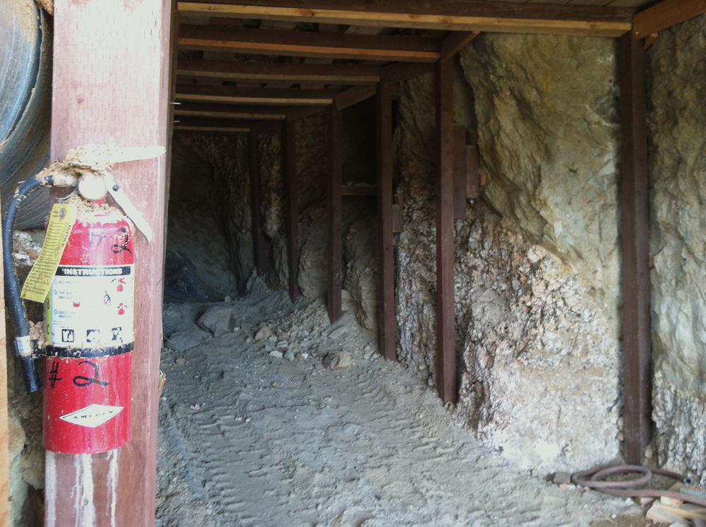 Adit of the Esmeralda Mine. Click to enlarge.
