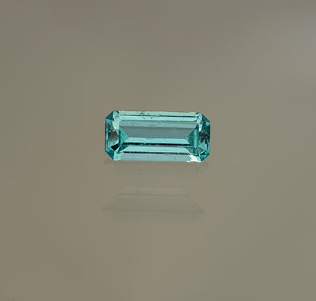 This 1.05-carat "emeralite" tourmaline was cut by John Sinkankas, for whom this month's symposium was named. And he found it, too, on the dump by the Ware tunnel (Mountain Lily Mine). (Photo: Mia Dixon)