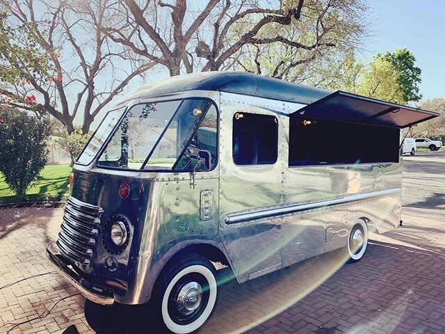 Name ideas needed! 🙏 Dad likes The Captain... give us ideas P L E A S E !!! He&rsquo;s completely polished aircraft aluminum so he&rsquo;s very shiny!! #cocktailtruck #number5