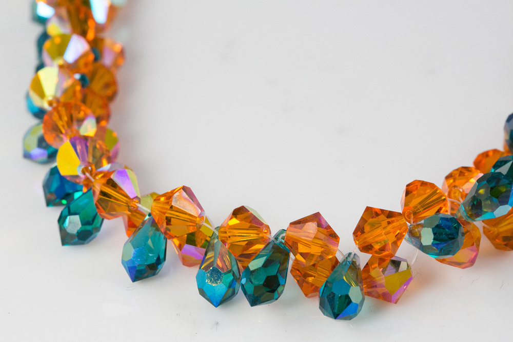 Swarovski Crystal Sun Bead Necklace — Multipearl