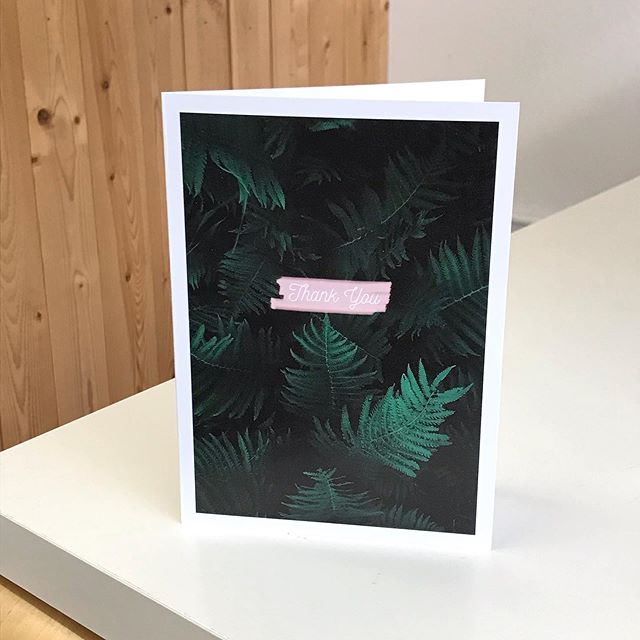 New #thankyoucard in stock and it&rsquo;s already one of our favorites!
.
.
.
.
.
.
#fern #thankyou  #design #madeincalifornia #greetingcard #madeinusa #papergoods #stationery #recycled #madeinusa #tropical #foliage #recycledpaper