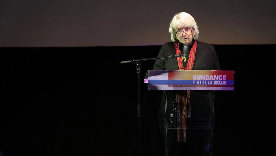 Mary Lampson speaks at the Art of Editing Lunch. © 2019 Sundance Institute | Dan Campbell