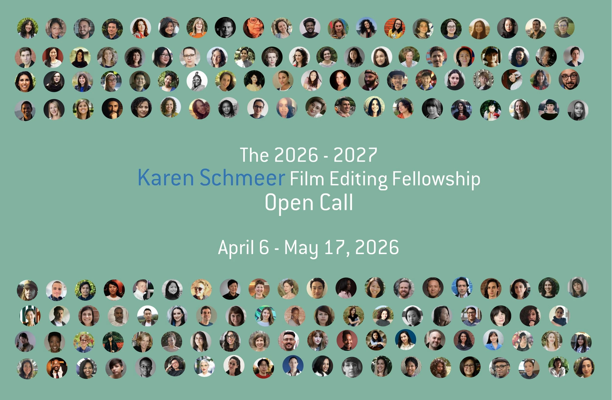 OPEN CALL FOR THE 2026-2027 KAREN SCHMEER FELLOWSHIP STARTS TODAY!