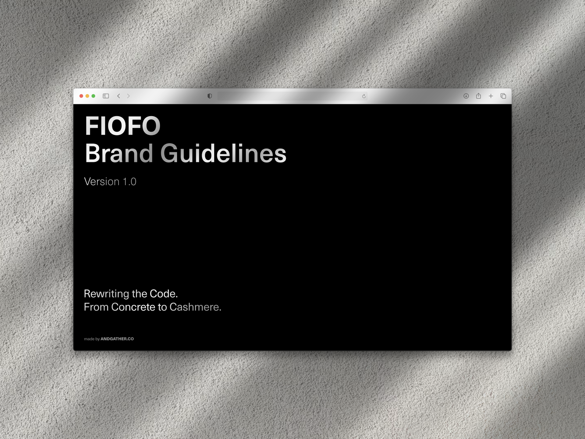 Brand guidelines built outward from a single fixed logo. Visual language, color, typography, tone of voice, application rules. The system that held the world together.