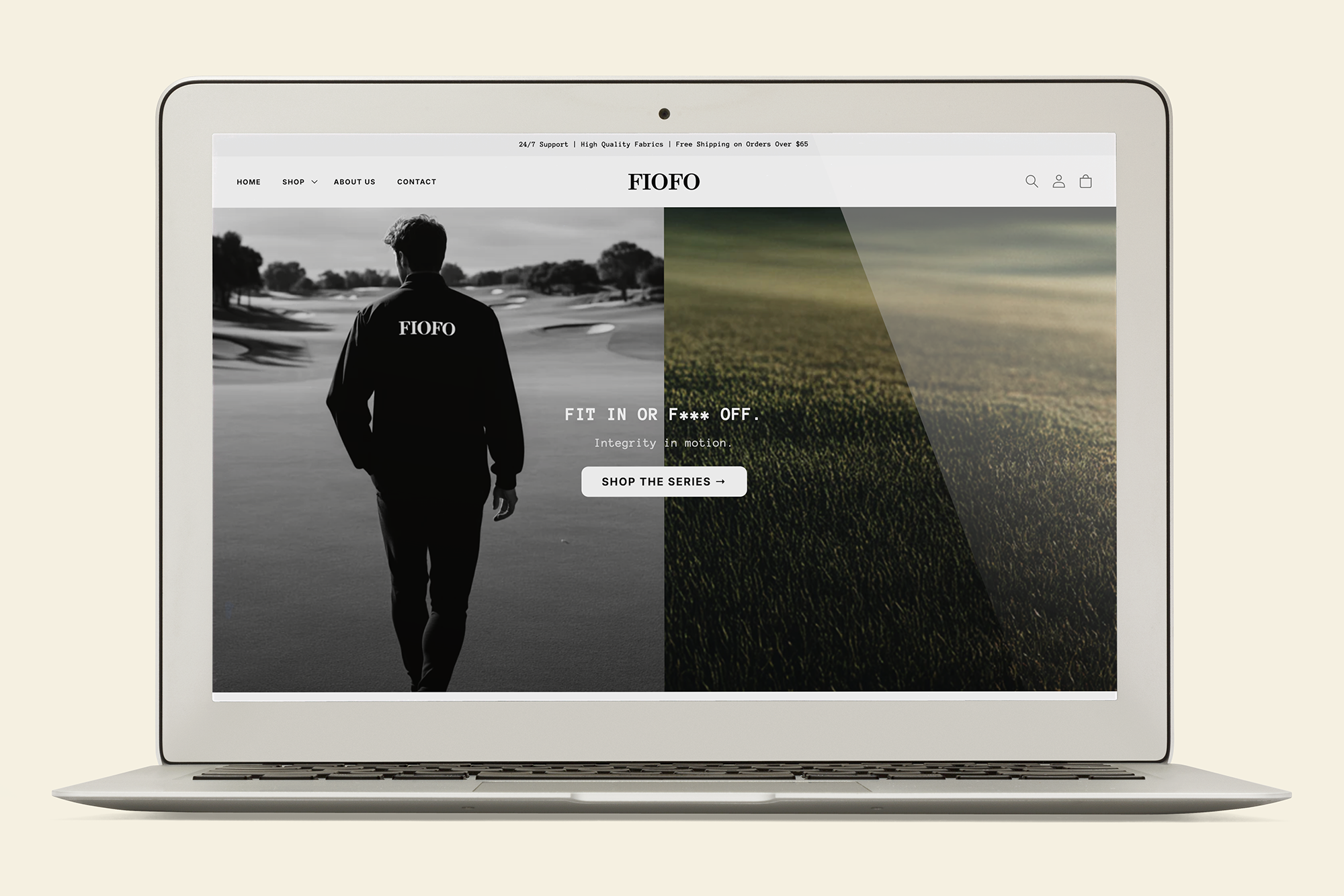 The end-to-end Shopify build. Self-taught, shipped live, trading. Product, navigation, UX, SEO — built from scratch around the inherited mark.