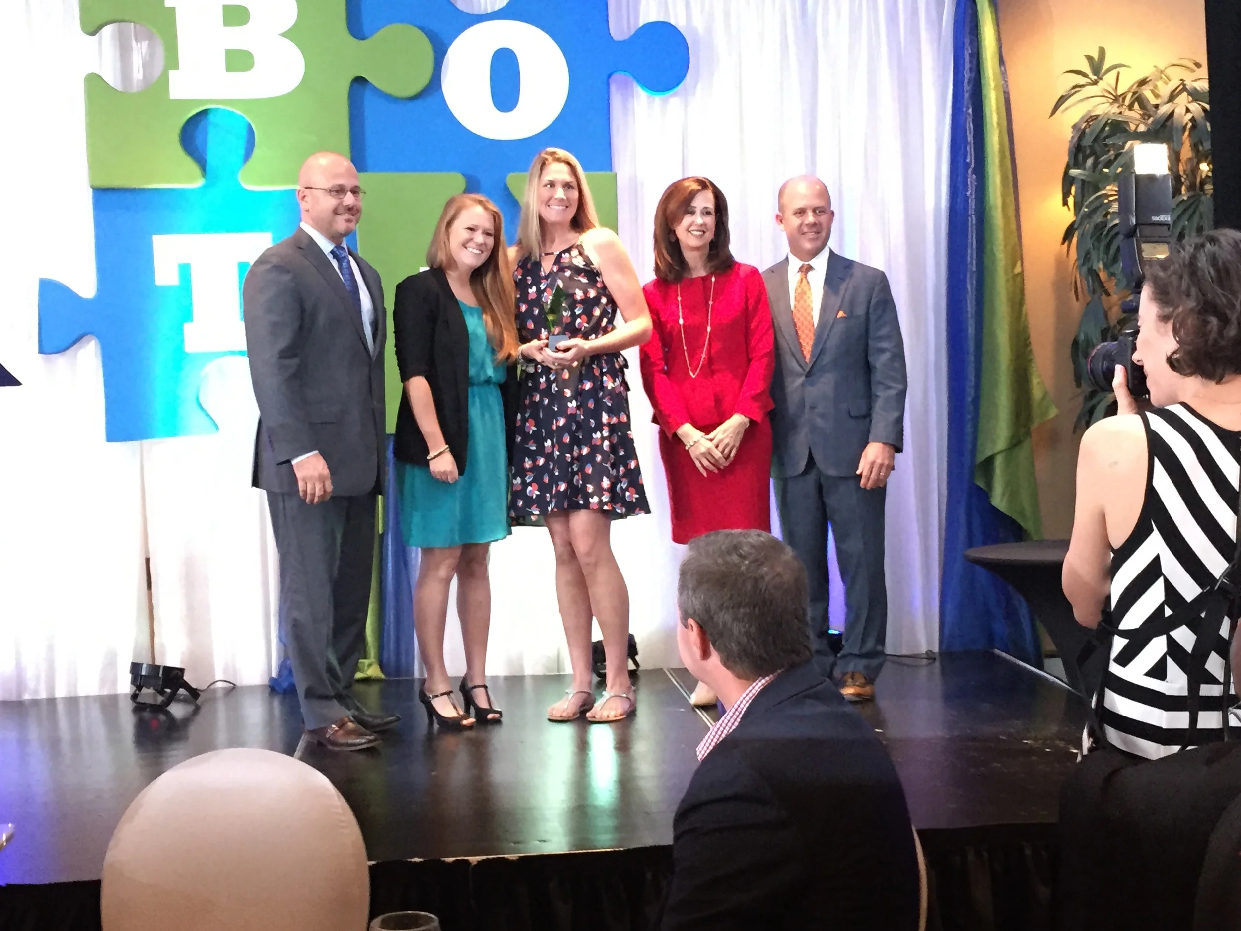 My wife, Shannon Austin, and NS4L's Marketing Manager, Shannon Smith, accepting Overall Small Business of the Year Award from the Gainesville Area Chamber of Commerce in November 2015.