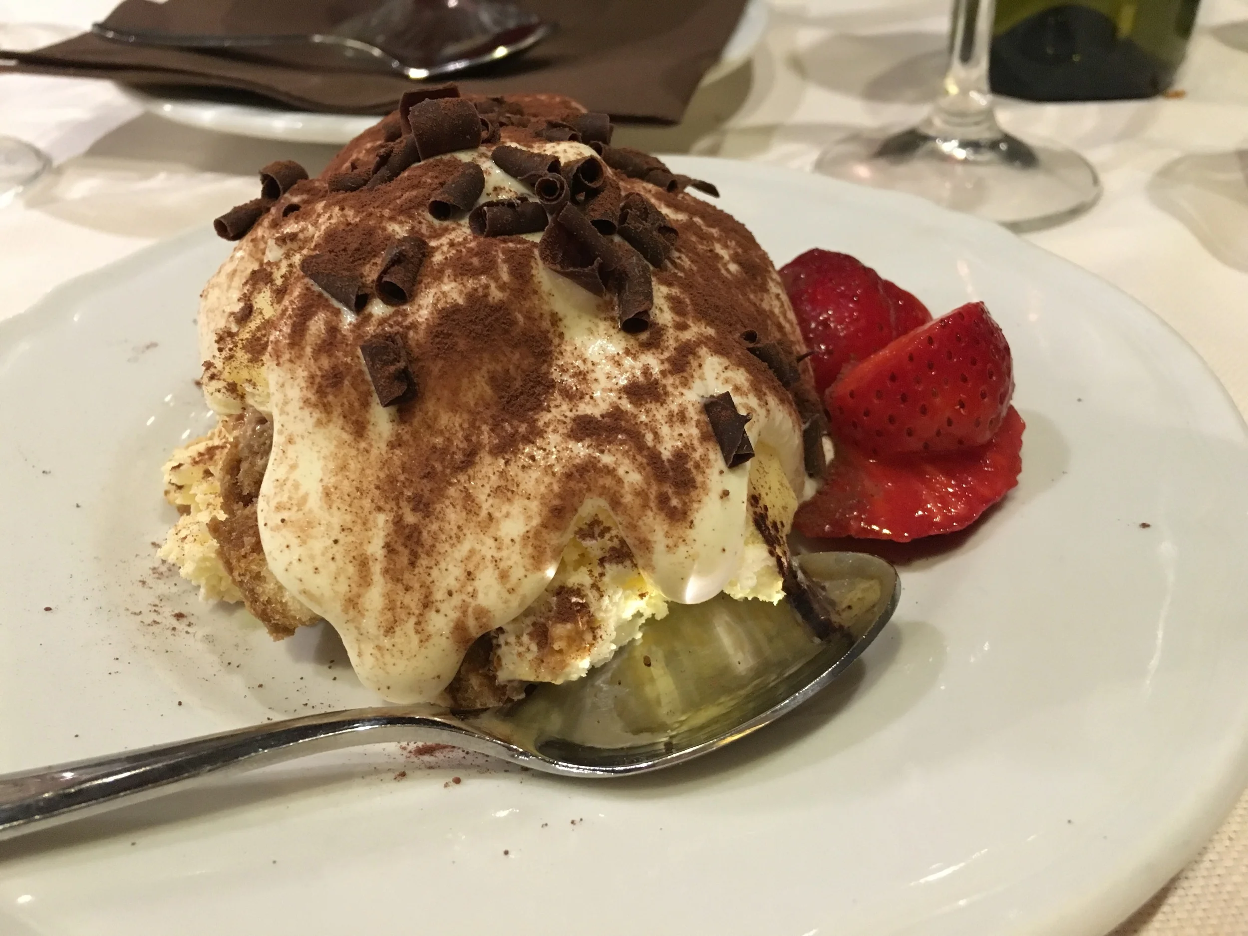 This massive pile of tiramisu is safely stored inside my stomach now
