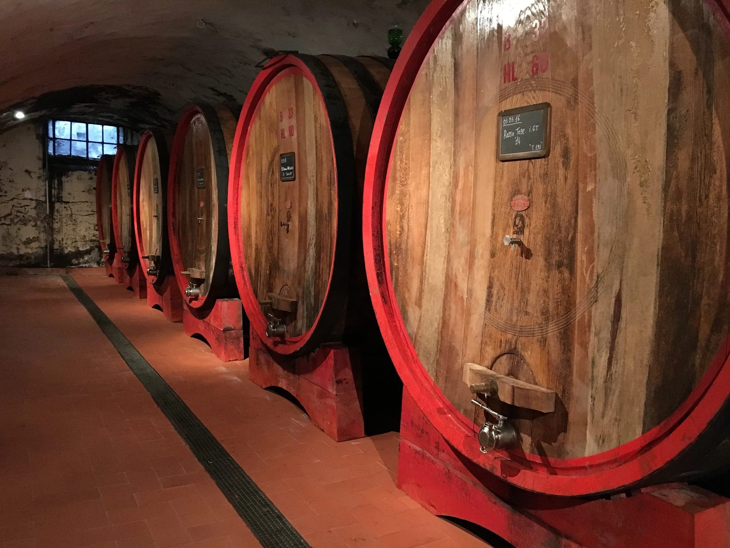 Lots of chianti - "pending" as it were, since they cannot call it Chianti until the wine police say so at the end of the process - lot of work with the risk that you end up with just red table wine in the end.
